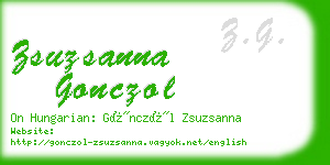 zsuzsanna gonczol business card